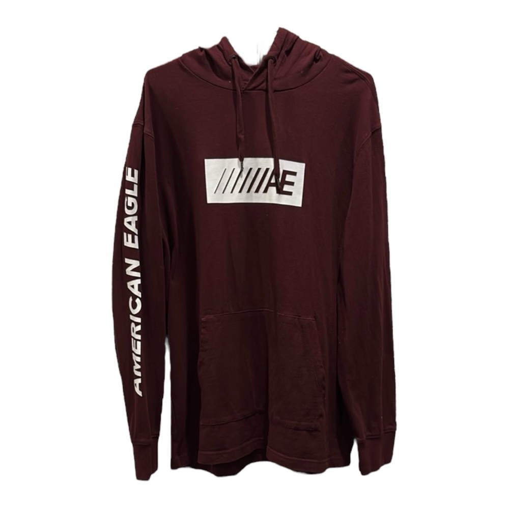 American Eagle Outfitters Red Hoodie with Front Graphic